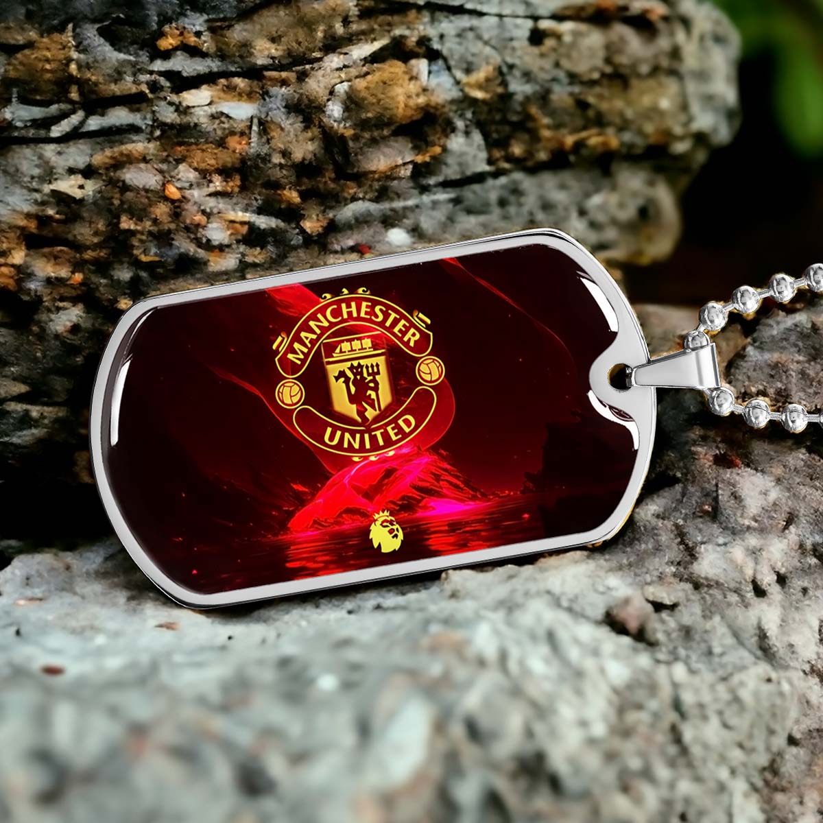 Soccer - SCD013 - Manchester United - Soccer Dog Tag - Military Ball Chain - Luxury Dog Tag