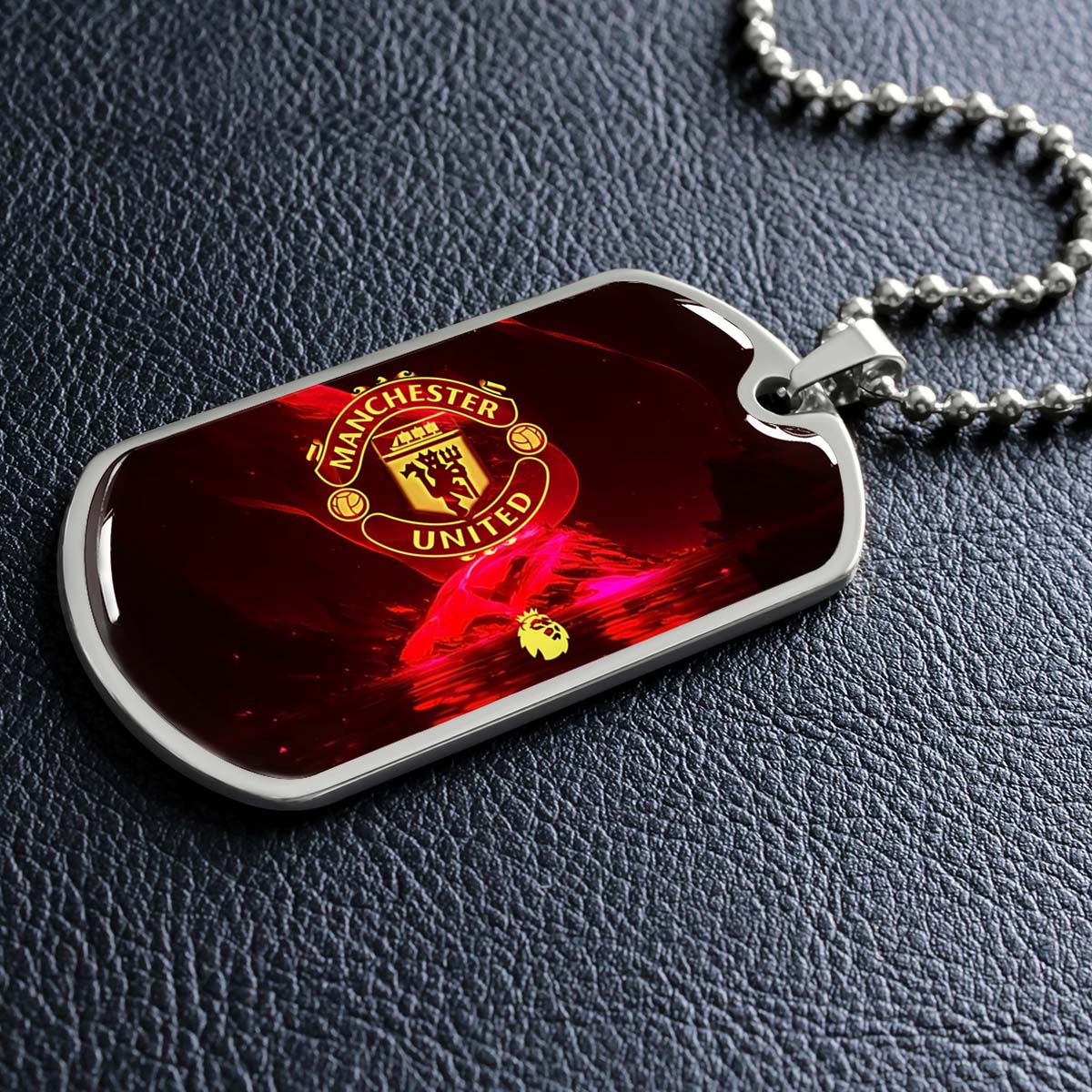 Soccer - SCD013 - Manchester United - Soccer Dog Tag - Military Ball Chain - Luxury Dog Tag