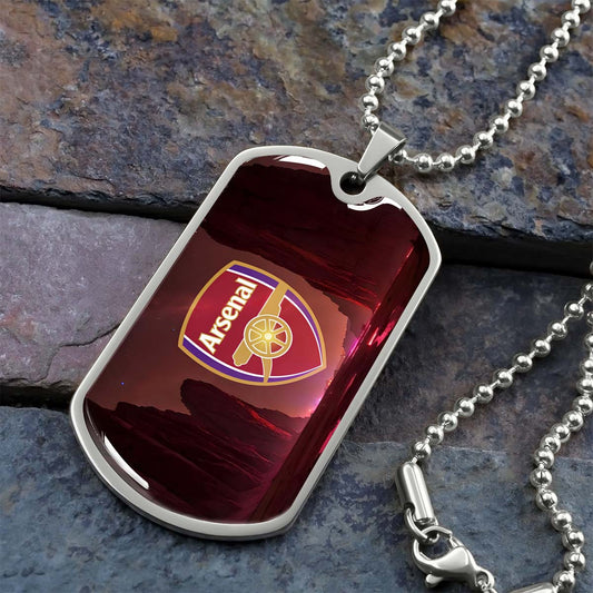 Soccer - SCD015 - Arsenal FC - Soccer Dog Tag - Military Ball Chain - Luxury Dog Tag