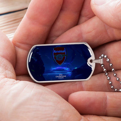 Soccer - SCD017 - Arsenal FC - UEFA Champions League - Soccer Dog Tag - Military Ball Chain - Luxury Dog Tag