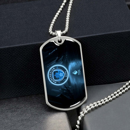 Soccer - SCD020 - Manchester City - Premier League - Soccer Dog Tag - Military Ball Chain - Luxury Dog Tag