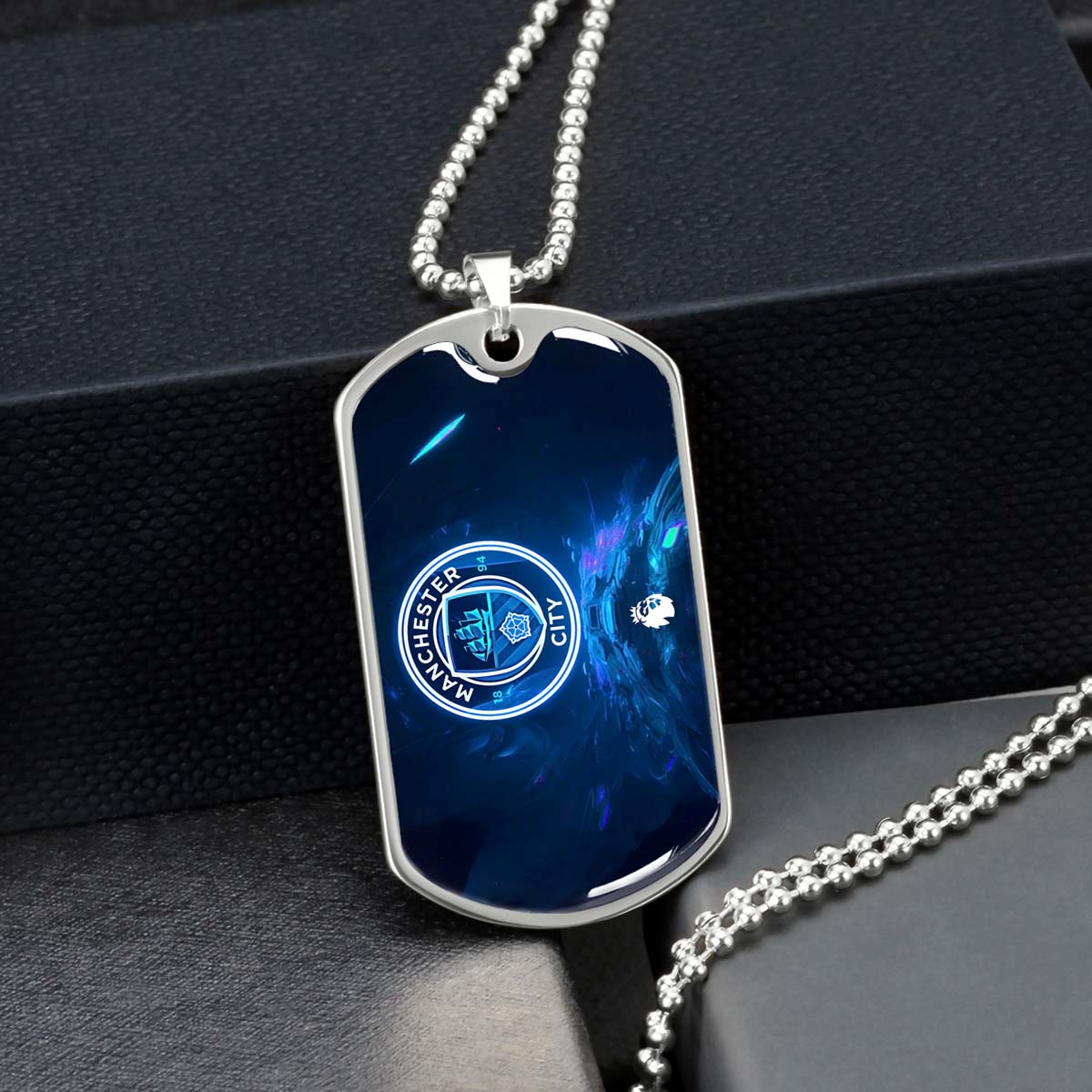 Soccer - SCD021 - Manchester City - Premier League - Soccer Dog Tag - Military Ball Chain - Luxury Dog Tag
