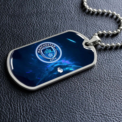 Soccer - SCD021 - Manchester City - Premier League - Soccer Dog Tag - Military Ball Chain - Luxury Dog Tag