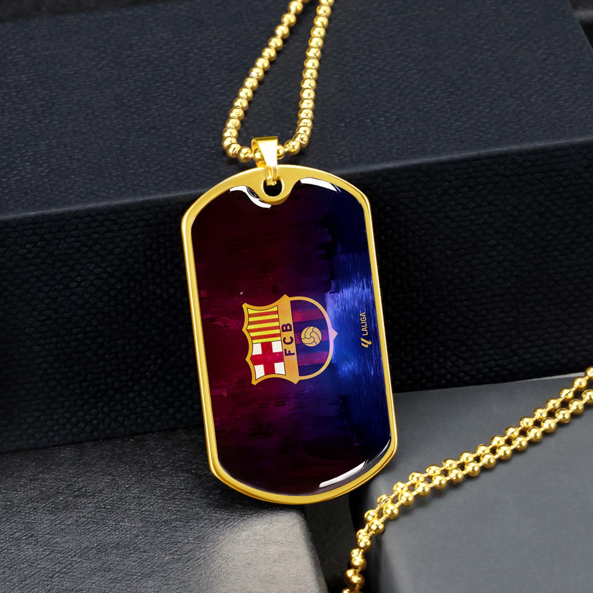 Soccer - SCD025 - Special Tide FC Barcelona - FCB - Soccer Dog Tag - Military Ball Chain - Luxury Dog Tag