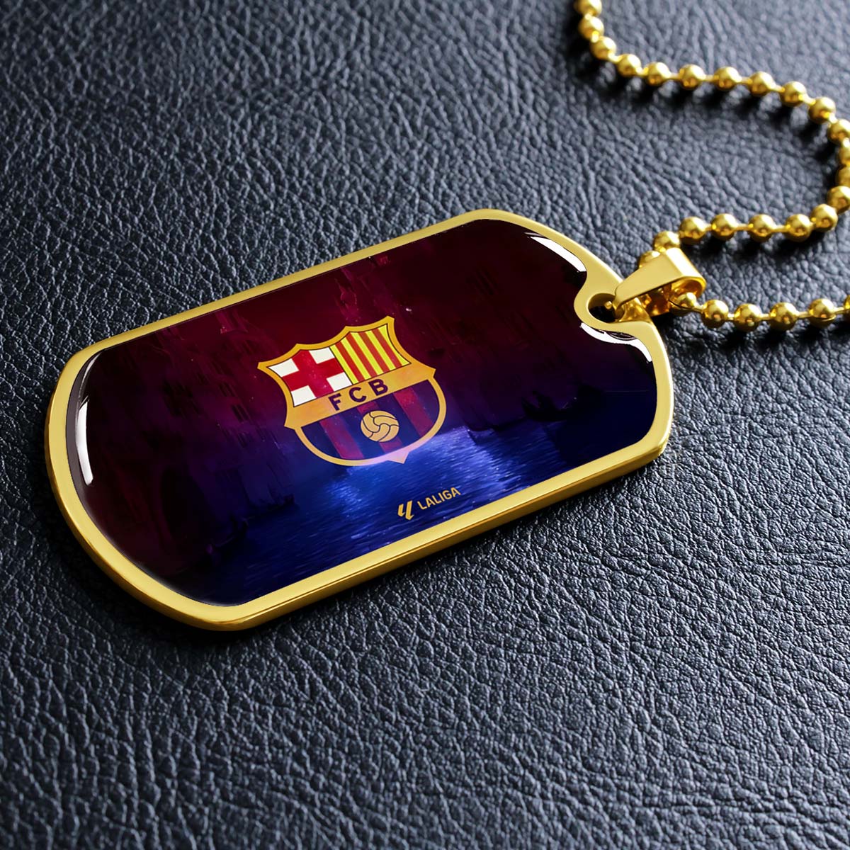 Soccer - SCD025 - Special Tide FC Barcelona - FCB - Soccer Dog Tag - Military Ball Chain - Luxury Dog Tag
