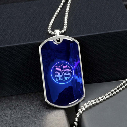 Soccer - SCD028 - FC Barcelona - FCB - Soccer Dog Tag - Military Ball Chain - Luxury Dog Tag