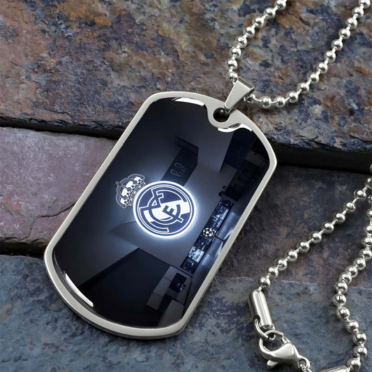 Soccer - SCD030 - In The House Real Madrid C.F - UEFA Champions League - Soccer Dog Tag - Military Ball Chain - Luxury Dog Tag
