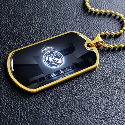 Soccer - SCD030 - In The House Real Madrid C.F - UEFA Champions League - Soccer Dog Tag - Military Ball Chain - Luxury Dog Tag