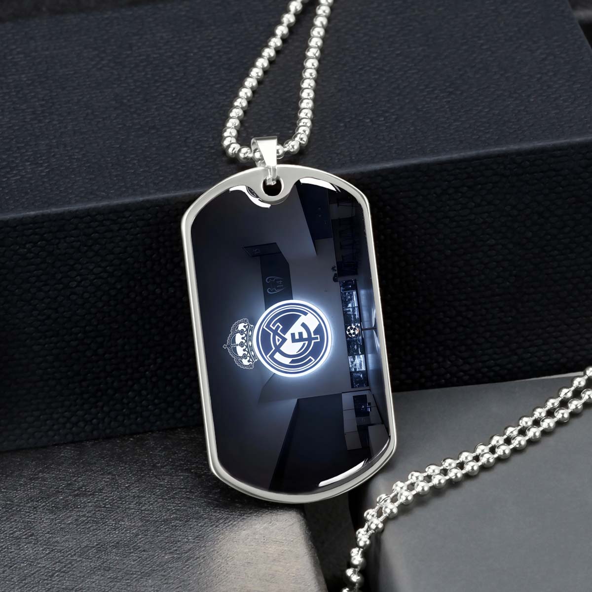 Soccer - SCD030 - In The House Real Madrid C.F - UEFA Champions League - Soccer Dog Tag - Military Ball Chain - Luxury Dog Tag