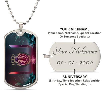 Soccer Dog Tag Necklace - SCD031 - RCD Mallorca - Military Ball Chain