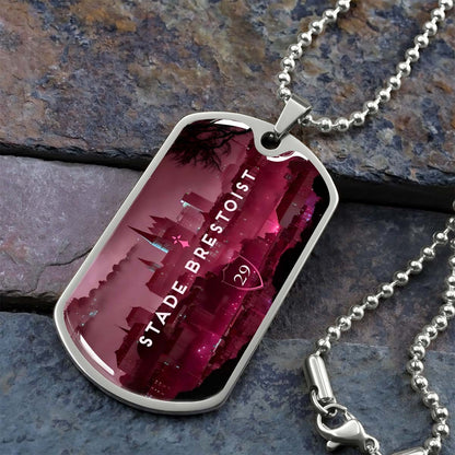 Soccer - SCD032 - Stade Brestoist 29 - Soccer Dog Tag - Military Ball Chain - Luxury Dog Tag