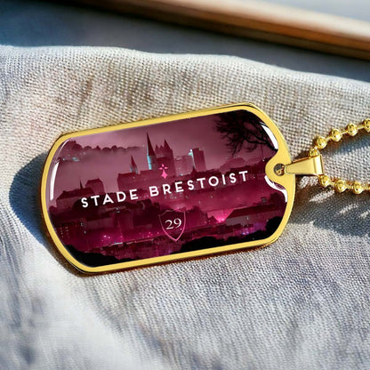 Soccer - SCD032 - Stade Brestoist 29 - Soccer Dog Tag - Military Ball Chain - Luxury Dog Tag
