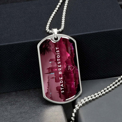 Soccer - SCD032 - Stade Brestoist 29 - Soccer Dog Tag - Military Ball Chain - Luxury Dog Tag