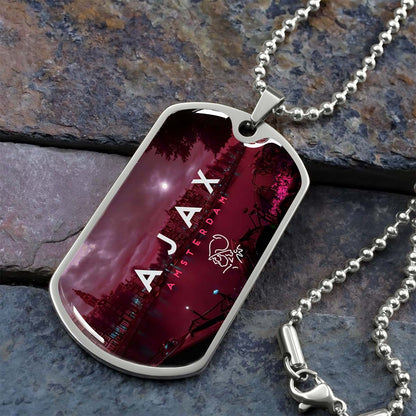 Soccer - SCD035 - Ajax Amsterdam - Soccer Dog Tag - Military Ball Chain - Luxury Dog Tag
