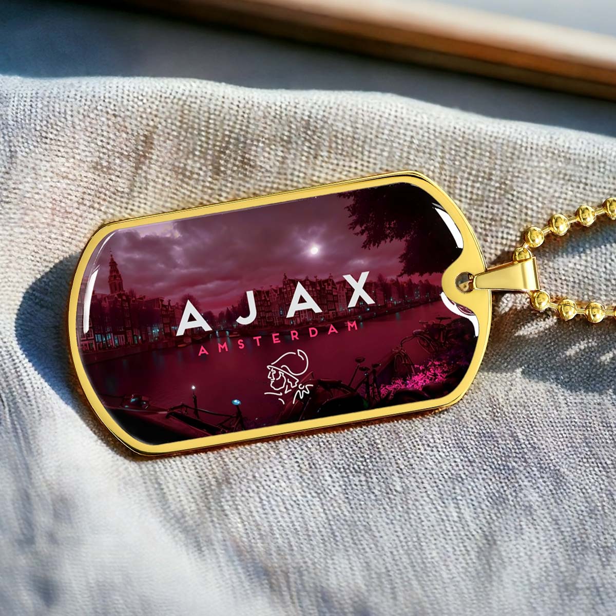 Soccer - SCD035 - Ajax Amsterdam - Soccer Dog Tag - Military Ball Chain - Luxury Dog Tag