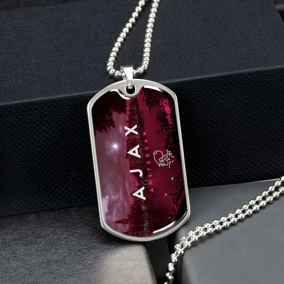 Soccer - SCD035 - Ajax Amsterdam - Soccer Dog Tag - Military Ball Chain - Luxury Dog Tag