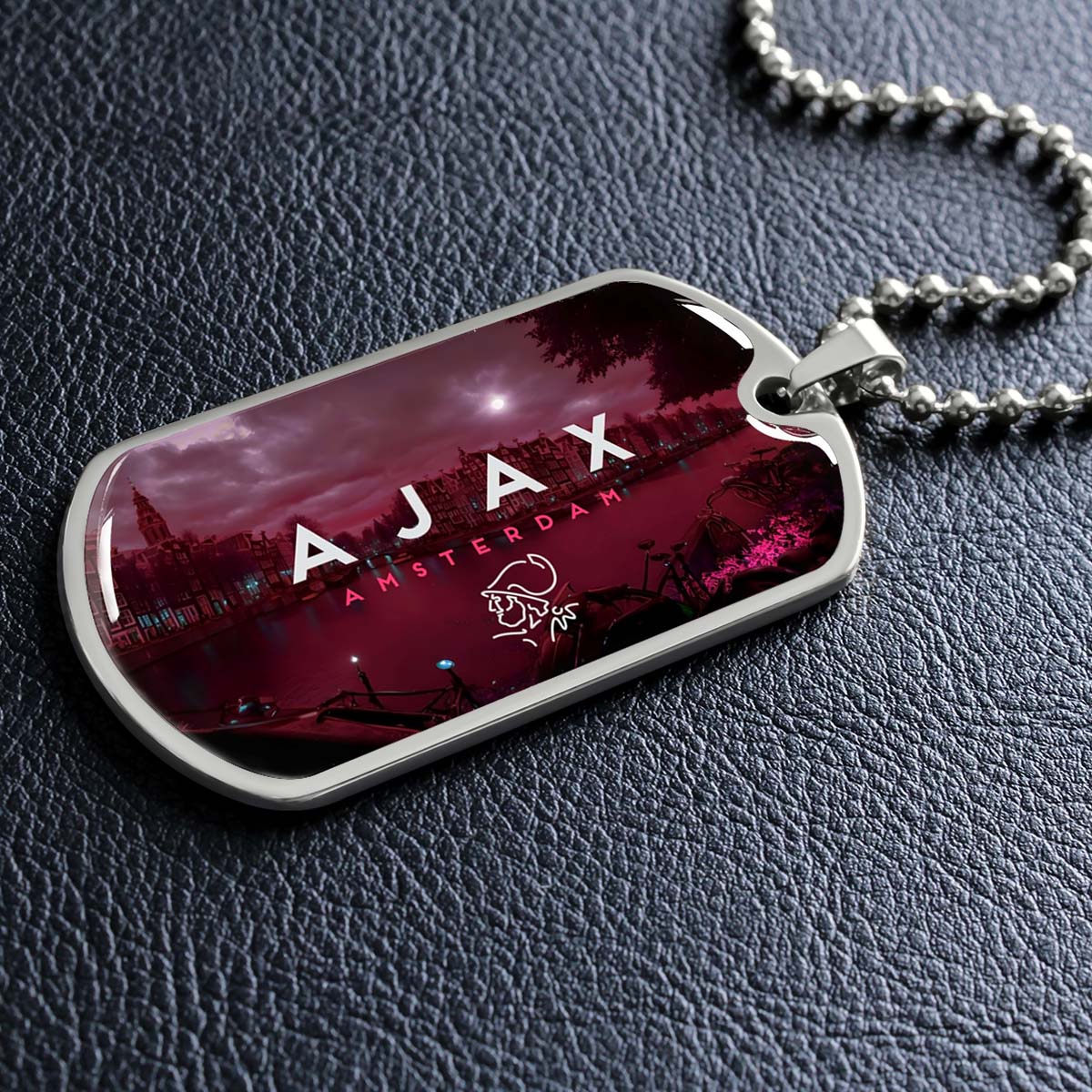 Soccer - SCD035 - Ajax Amsterdam - Soccer Dog Tag - Military Ball Chain - Luxury Dog Tag
