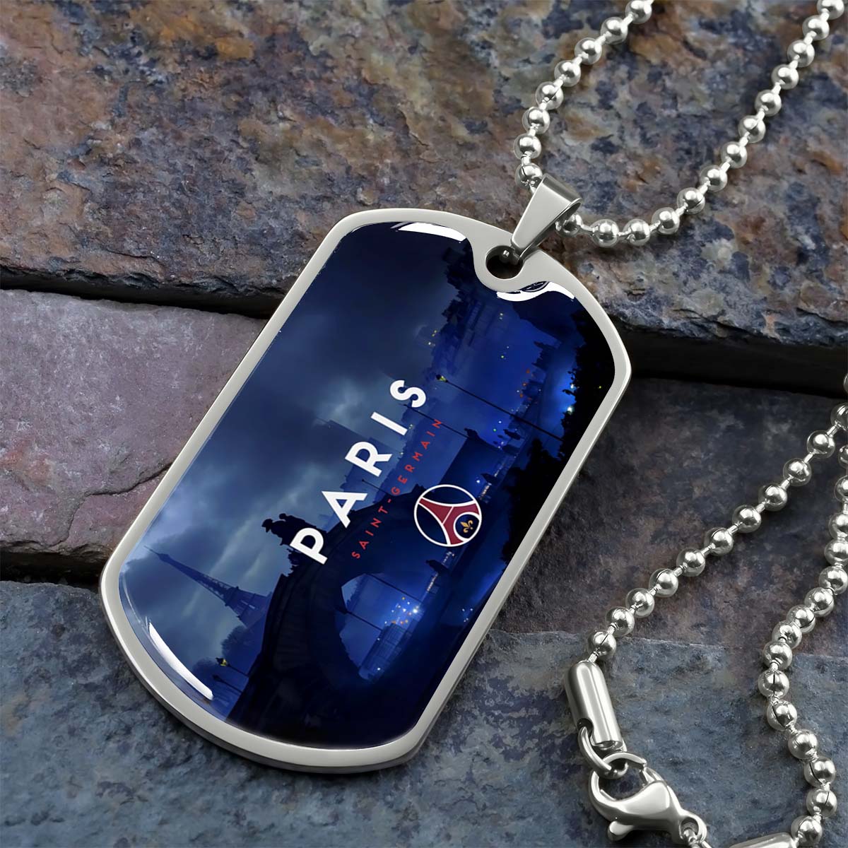 Soccer - SCD036 - Paris Saint Germain (PSG) - Soccer Dog Tag - Military Ball Chain - Luxury Dog Tag