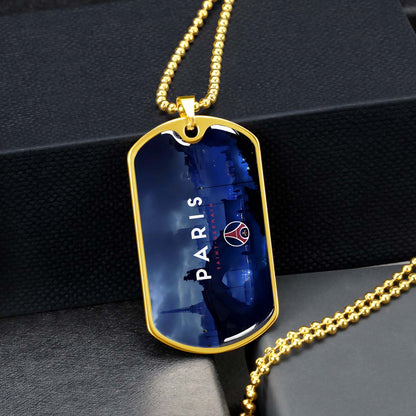 Soccer - SCD036 - Paris Saint Germain (PSG) - Soccer Dog Tag - Military Ball Chain - Luxury Dog Tag