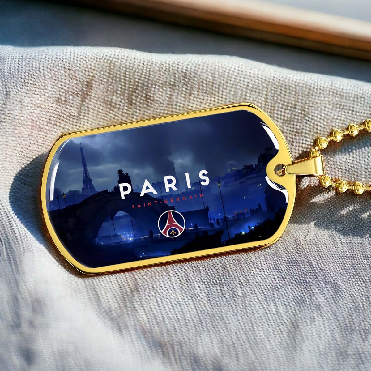 Soccer - SCD036 - Paris Saint Germain (PSG) - Soccer Dog Tag - Military Ball Chain - Luxury Dog Tag