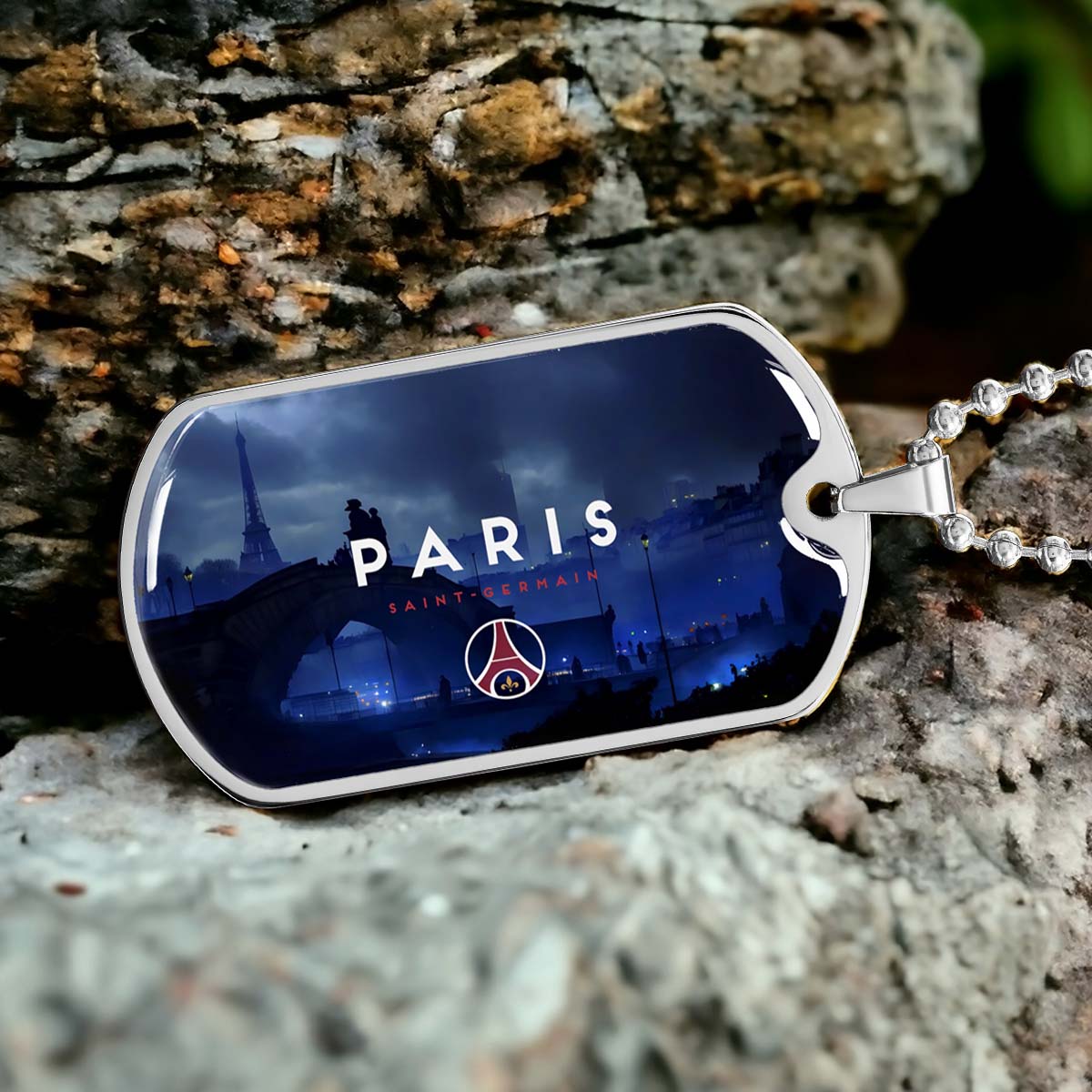 Soccer - SCD036 - Paris Saint Germain (PSG) - Soccer Dog Tag - Military Ball Chain - Luxury Dog Tag