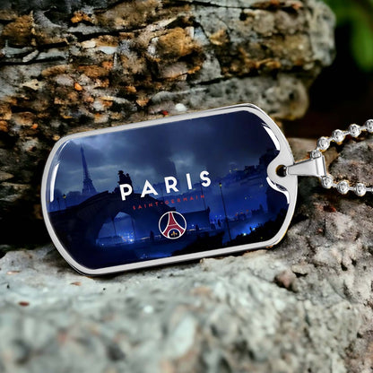 Soccer - SCD036 - Paris Saint Germain (PSG) - Soccer Dog Tag - Military Ball Chain - Luxury Dog Tag
