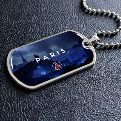 Soccer - SCD036 - Paris Saint Germain (PSG) - Soccer Dog Tag - Military Ball Chain - Luxury Dog Tag