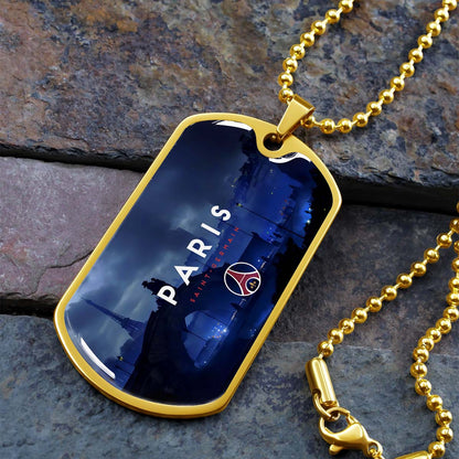 Soccer - SCD036 - Paris Saint Germain (PSG) - Soccer Dog Tag - Military Ball Chain - Luxury Dog Tag