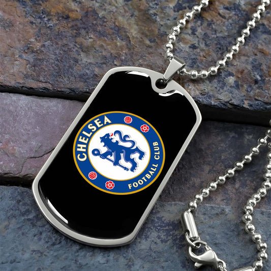 Soccer - SCD037 - Chelsea FC - Football Club - Soccer Dog Tag - Military Ball Chain - Luxury Dog Tag