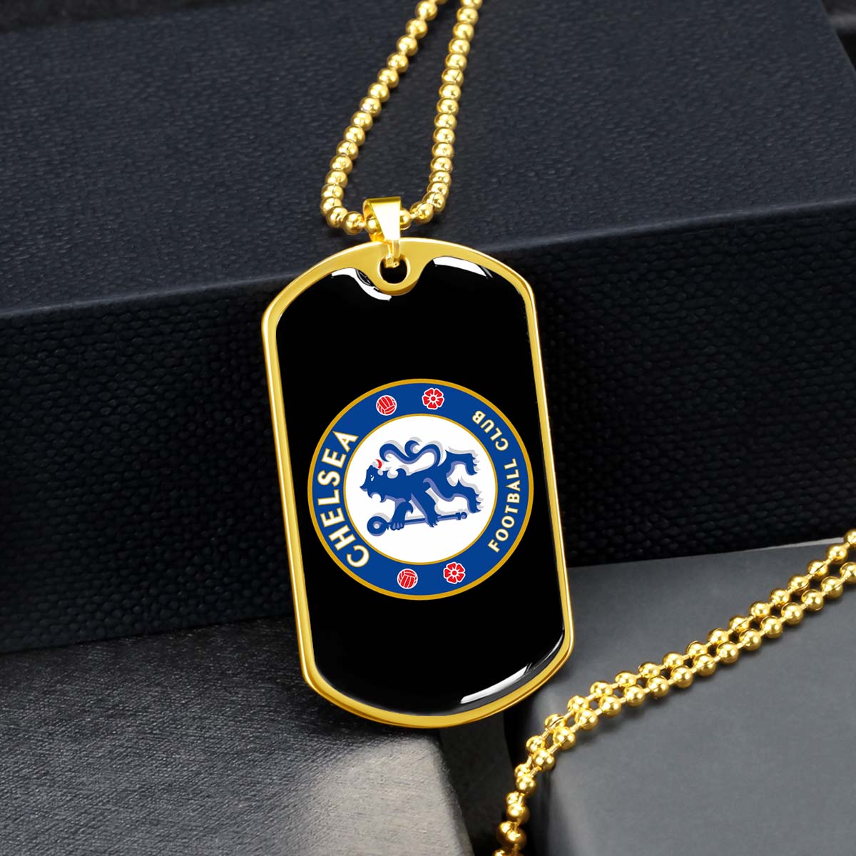 Soccer - SCD037 - Chelsea FC - Football Club - Soccer Dog Tag - Military Ball Chain - Luxury Dog Tag