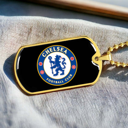 Soccer - SCD037 - Chelsea FC - Football Club - Soccer Dog Tag - Military Ball Chain - Luxury Dog Tag
