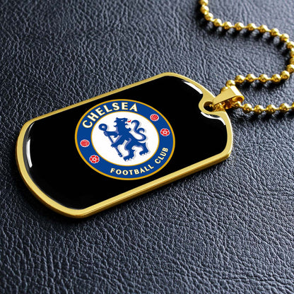 Soccer - SCD037 - Chelsea FC - Football Club - Soccer Dog Tag - Military Ball Chain - Luxury Dog Tag
