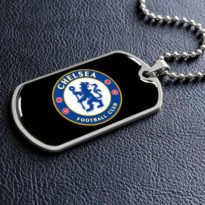 Soccer - SCD037 - Chelsea FC - Football Club - Soccer Dog Tag - Military Ball Chain - Luxury Dog Tag