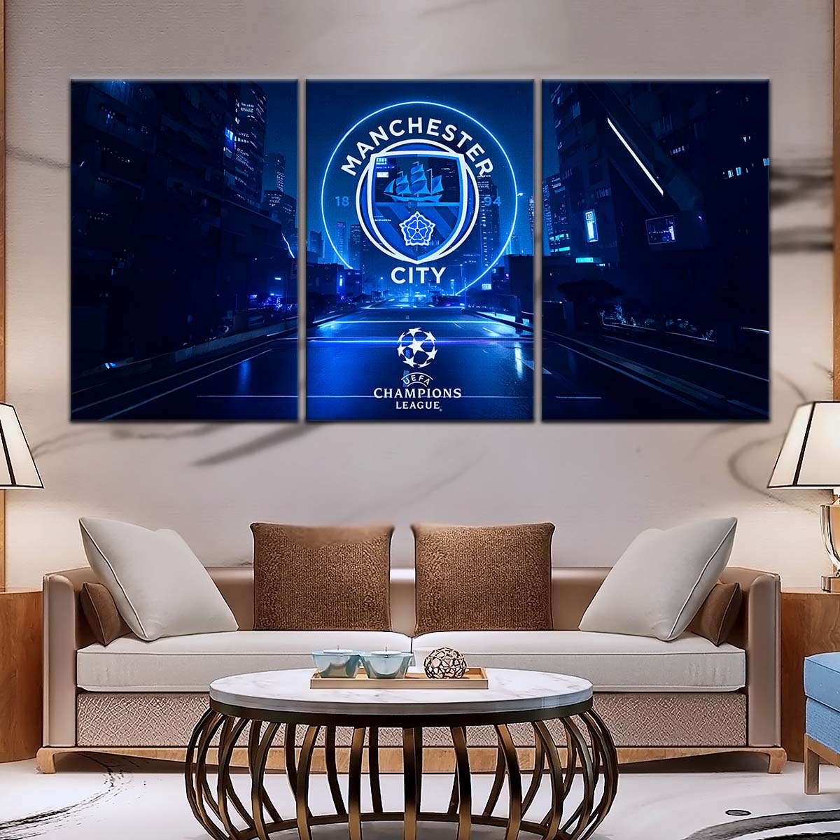 Soccer Canvas Wall Art - FB5051 - Winner Manchester City (2023)