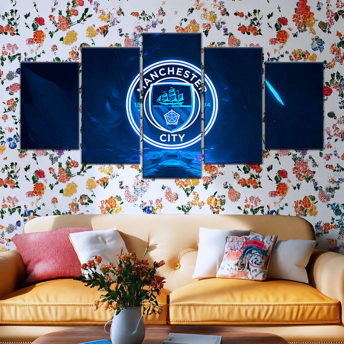 Soccer Canvas Wall Art - FB5050 - Ocean Manchester City FC