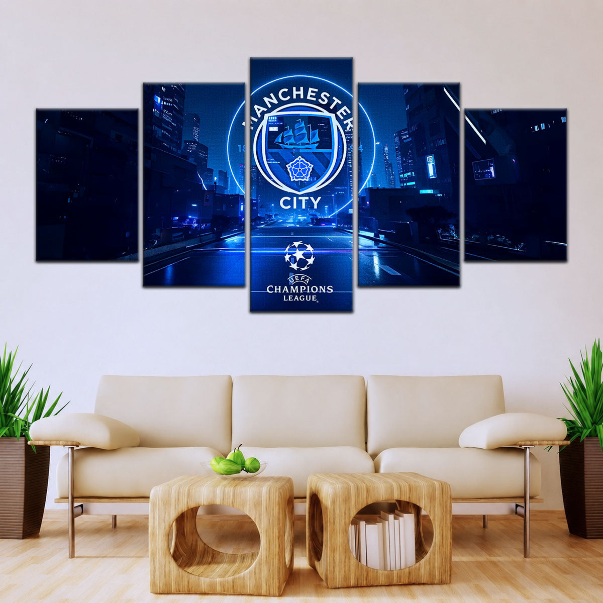 Soccer Canvas Wall Art - FB5051 - Winner Manchester City (2023)