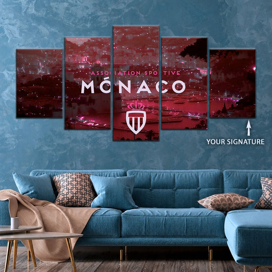 Soccer Canvas Wall Art - FB5065 - AS Monaco FC