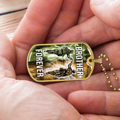 Soldier - SDDL001 - Brother Forever - Army - Marine - Soldier Dog Tag - Military Ball Chain - Luxury Dog Tag