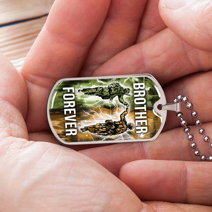 Soldier - SDDL001 - Brother Forever - Army - Marine - Soldier Dog Tag - Military Ball Chain - Luxury Dog Tag