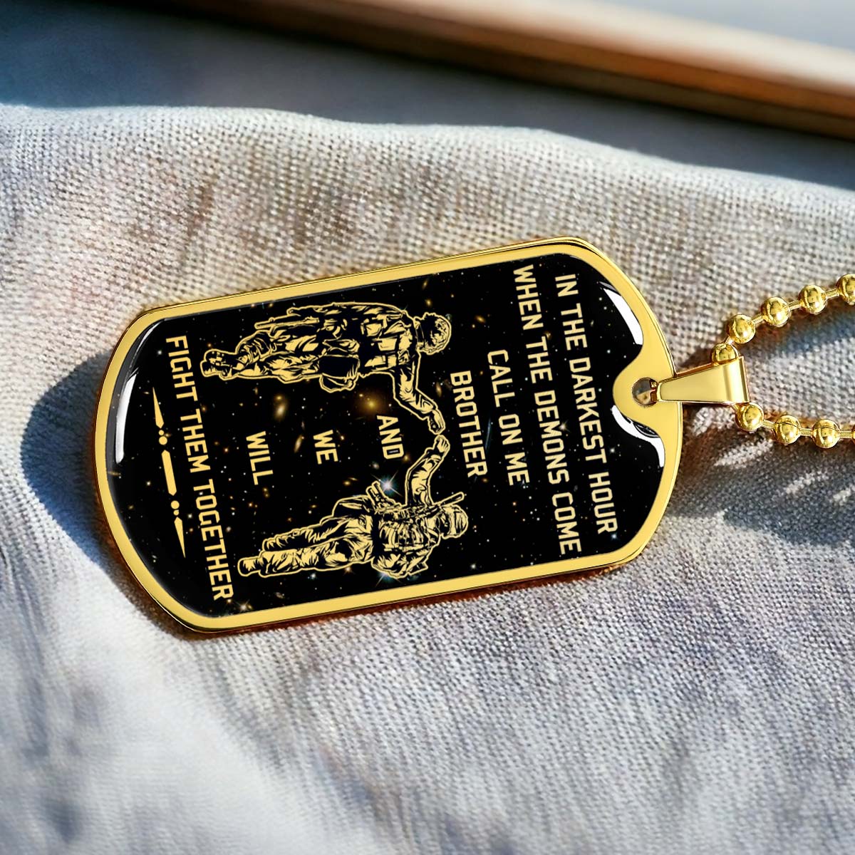 Soldier - SDDL002 - Call On Me Brother - Army - Marine - Soldier Dog Tag - Military Ball Chain - Luxury Dog Tag