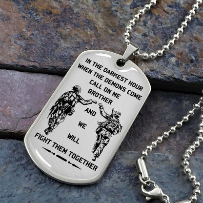 Soldier - SDDL003 - Call On Me Brother - Army - Marine - Soldier Dog Tag - Military Ball Chain - Luxury Dog Tag