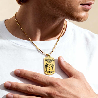 Soldier - SDDL003 - Call On Me Brother - Army - Marine - Soldier Dog Tag - Military Ball Chain - Luxury Dog Tag