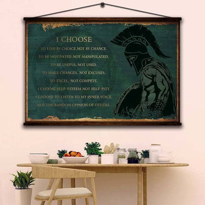 Spartan Wall Art - Spartan Poster - Spartan Canvas - I Choose - WA110 - Spartan Warrior - Horizontal Poster - Horizontal Canvas