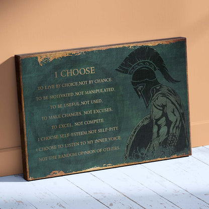 Spartan Wall Art - Spartan Poster - Spartan Canvas - I Choose - WA110 - Spartan Warrior - Horizontal Poster - Horizontal Canvas