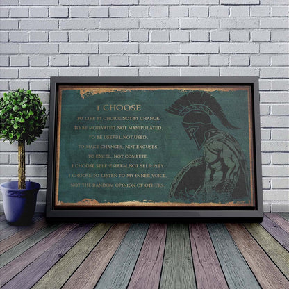 Spartan Wall Art - Spartan Poster - Spartan Canvas - I Choose - WA110 - Spartan Warrior - Horizontal Poster - Horizontal Canvas