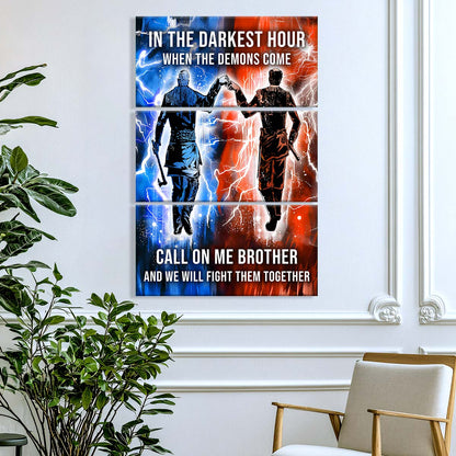 Viking - 3 Piece Wall Art - VK061 - Call On me Brother - Ragnar Lothbrok - Floki - Viking Canvas