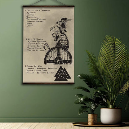 Viking Wall Art - Viking Poster - Viking Canvas - 7 5 3 CODE - VK017 - Vertical Poster - Vertical Canvas