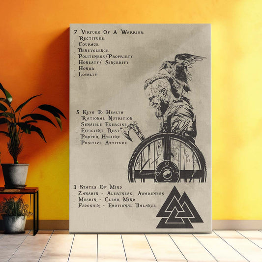 Viking Wall Art - Viking Poster - Viking Canvas - 7 5 3 CODE - VK017 - Vertical Poster - Vertical Canvas