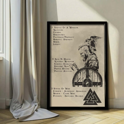 Viking Wall Art - Viking Poster - Viking Canvas - 7 5 3 CODE - VK017 - Vertical Poster - Vertical Canvas