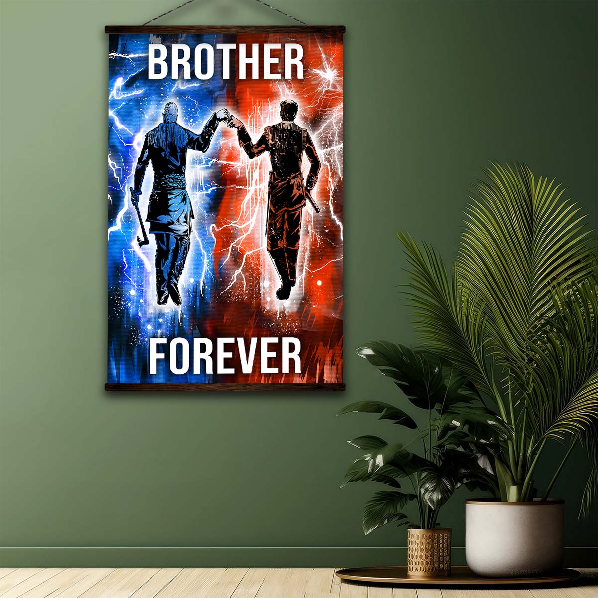 Viking Wall Art - Viking Poster - Viking Canvas - Brother Forever - Ragnar Lothbrok - Floki - VK062 - Vertical Poster - Vertical Canvas